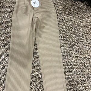 Princess Polly Tan Striped Women's Pants
